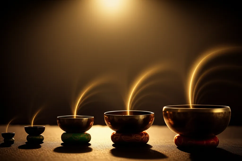 シンギングボウルのサイズ別特徴と音色の違い